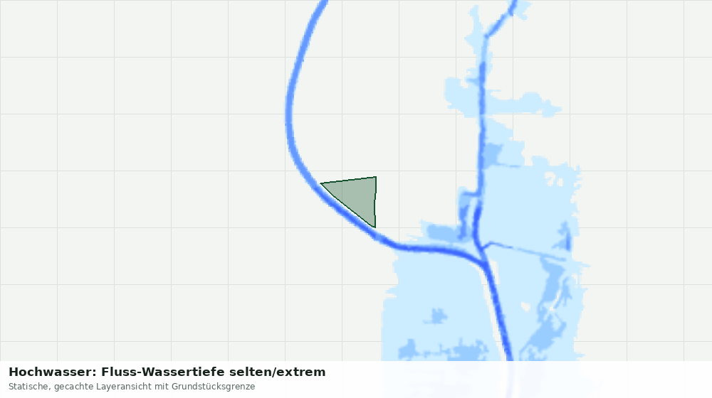 Statische Kartenansicht: Hochwasser: Fluss-Wassertiefe selten/extrem