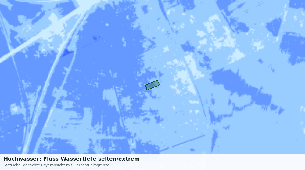 Statische Kartenansicht: Hochwasser: Fluss-Wassertiefe selten/extrem