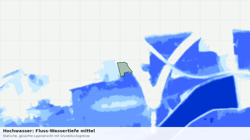 Statische Kartenansicht: Hochwasser: Fluss-Wassertiefe mittel