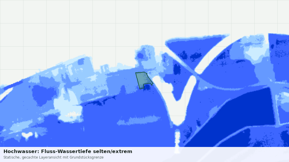 Statische Kartenansicht: Hochwasser: Fluss-Wassertiefe selten/extrem