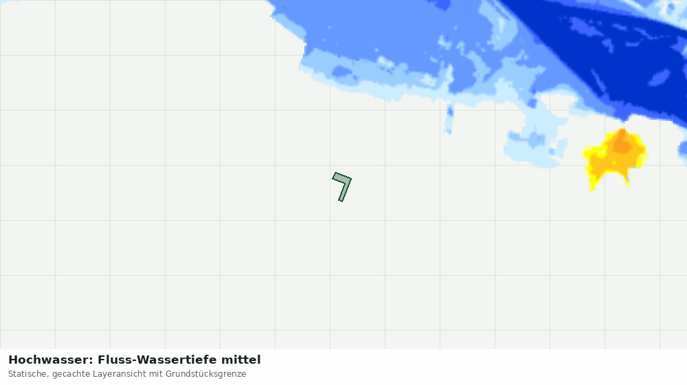 Statische Kartenansicht: Hochwasser: Fluss-Wassertiefe mittel