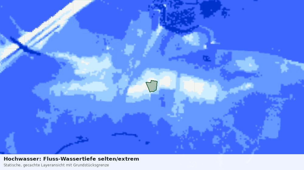 Statische Kartenansicht: Hochwasser: Fluss-Wassertiefe selten/extrem