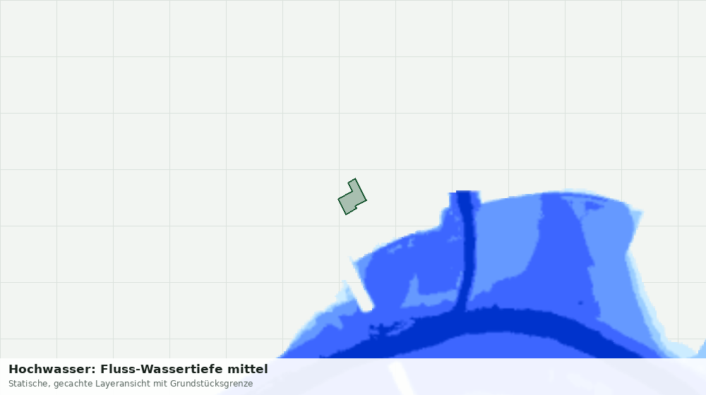 Statische Kartenansicht: Hochwasser: Fluss-Wassertiefe mittel