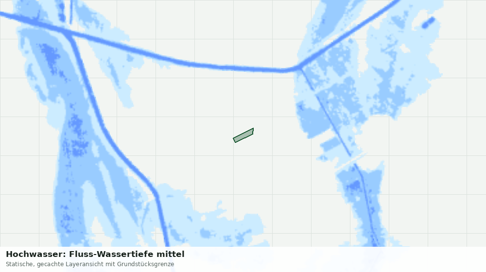 Statische Kartenansicht: Hochwasser: Fluss-Wassertiefe mittel
