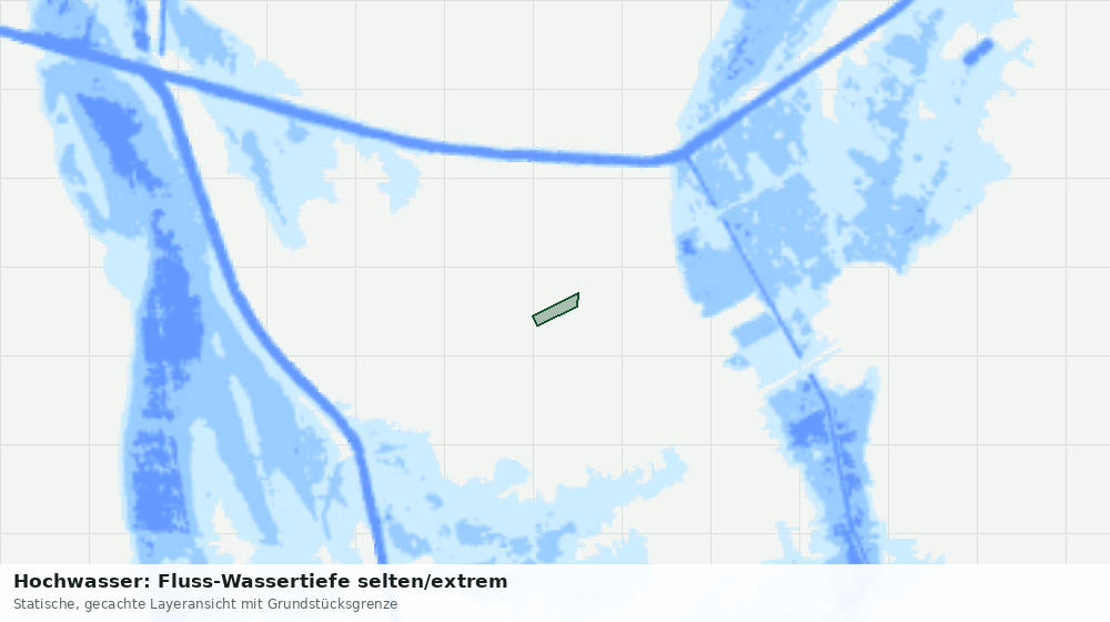 Statische Kartenansicht: Hochwasser: Fluss-Wassertiefe selten/extrem