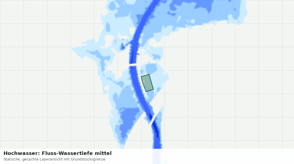Statische Kartenansicht: Hochwasser: Fluss-Wassertiefe mittel