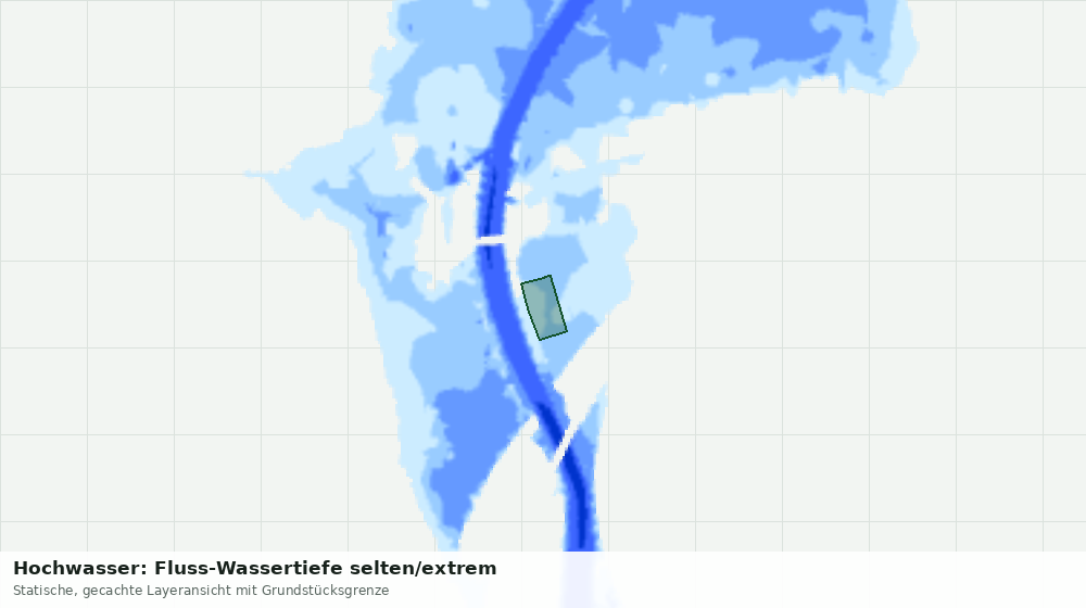 Statische Kartenansicht: Hochwasser: Fluss-Wassertiefe selten/extrem