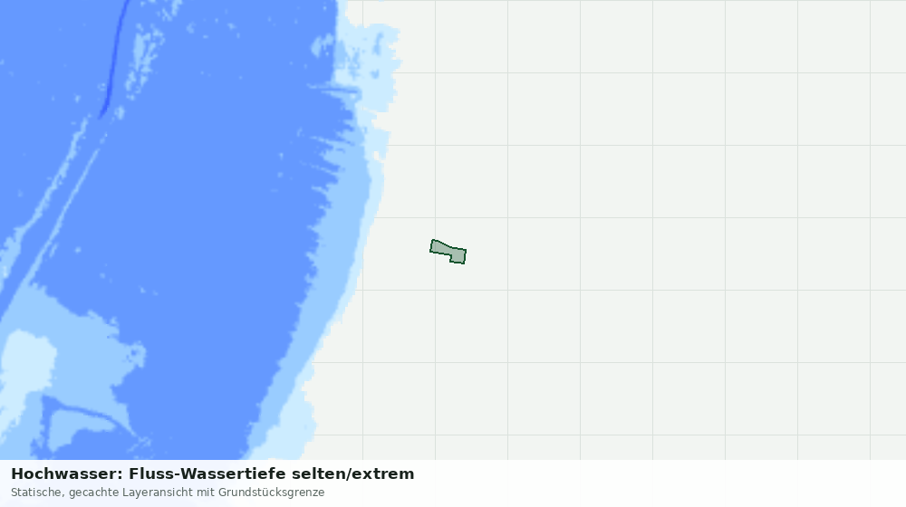 Statische Kartenansicht: Hochwasser: Fluss-Wassertiefe selten/extrem