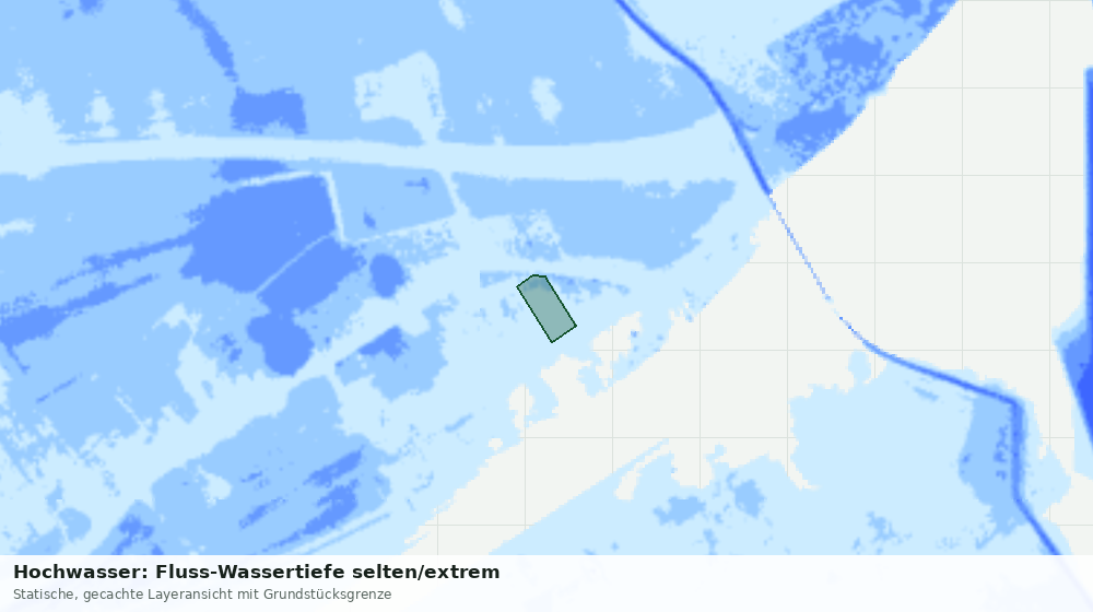 Statische Kartenansicht: Hochwasser: Fluss-Wassertiefe selten/extrem