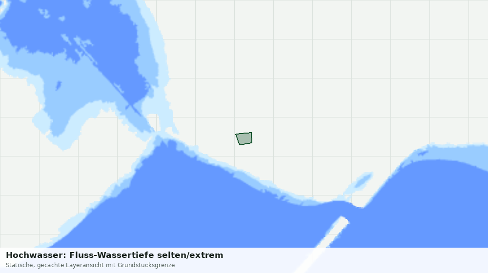 Statische Kartenansicht: Hochwasser: Fluss-Wassertiefe selten/extrem
