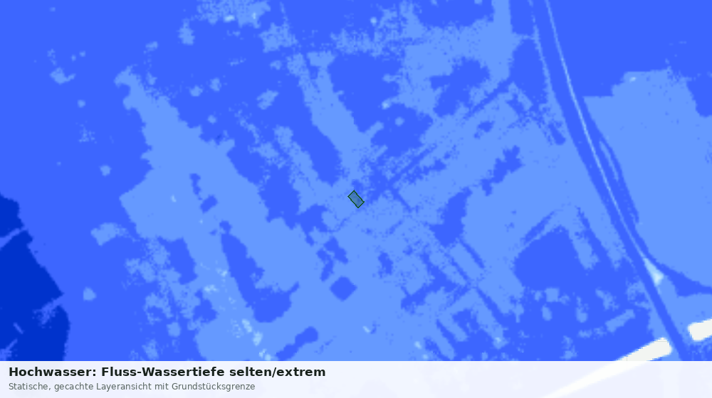 Statische Kartenansicht: Hochwasser: Fluss-Wassertiefe selten/extrem