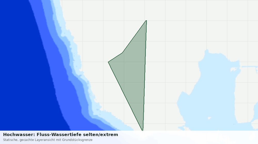 Statische Kartenansicht: Hochwasser: Fluss-Wassertiefe selten/extrem