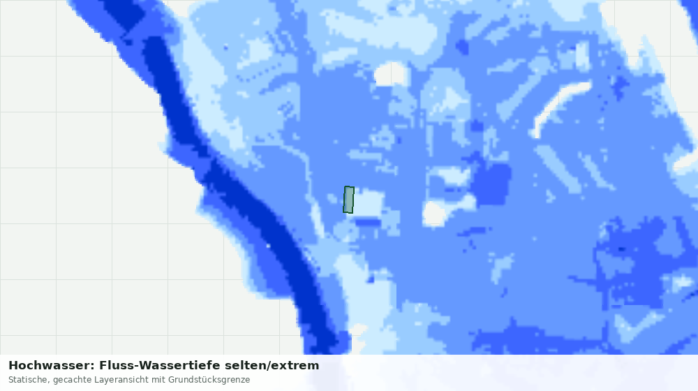 Statische Kartenansicht: Hochwasser: Fluss-Wassertiefe selten/extrem