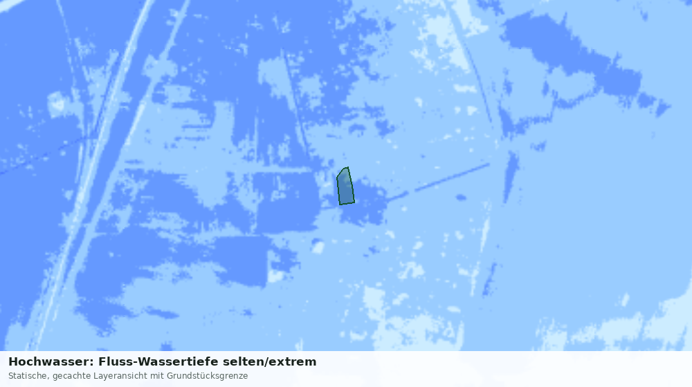 Statische Kartenansicht: Hochwasser: Fluss-Wassertiefe selten/extrem