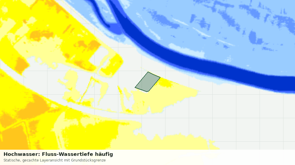 Statische Kartenansicht: Hochwasser: Fluss-Wassertiefe häufig