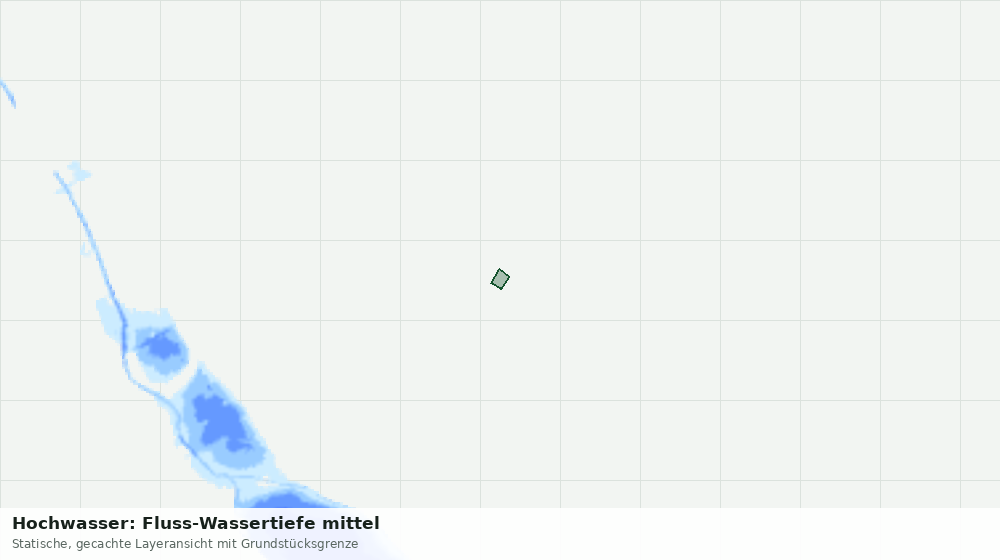 Statische Kartenansicht: Hochwasser: Fluss-Wassertiefe mittel