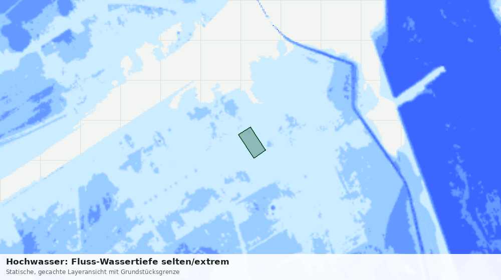 Statische Kartenansicht: Hochwasser: Fluss-Wassertiefe selten/extrem