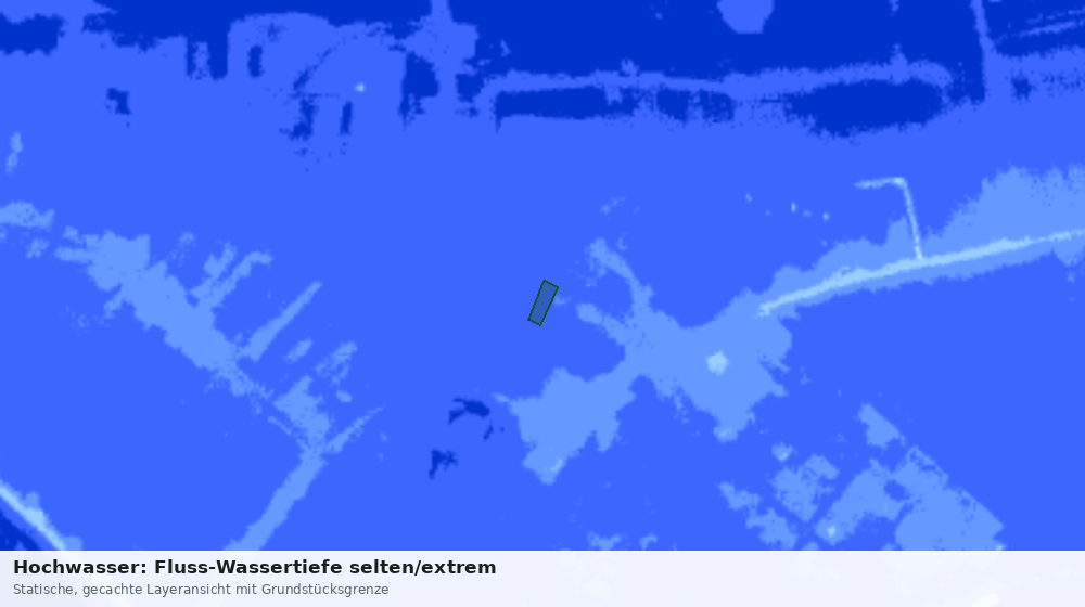 Statische Kartenansicht: Hochwasser: Fluss-Wassertiefe selten/extrem