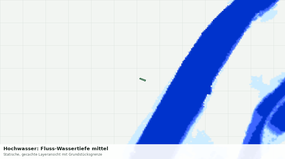 Statische Kartenansicht: Hochwasser: Fluss-Wassertiefe mittel