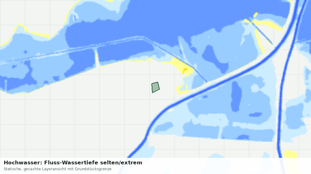 Statische Kartenansicht: Hochwasser: Fluss-Wassertiefe selten/extrem