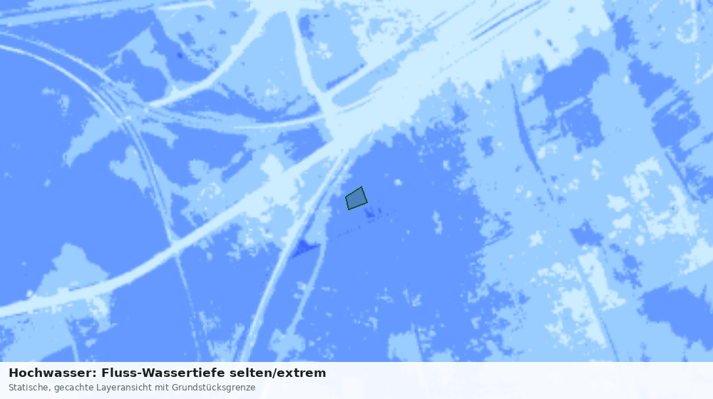 Statische Kartenansicht: Hochwasser: Fluss-Wassertiefe selten/extrem
