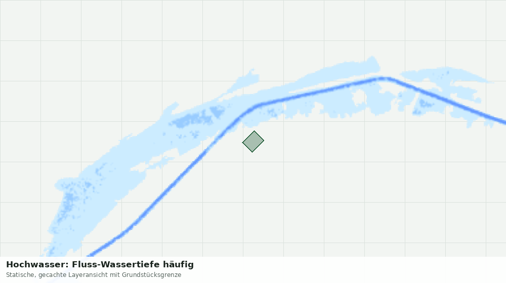 Statische Kartenansicht: Hochwasser: Fluss-Wassertiefe häufig