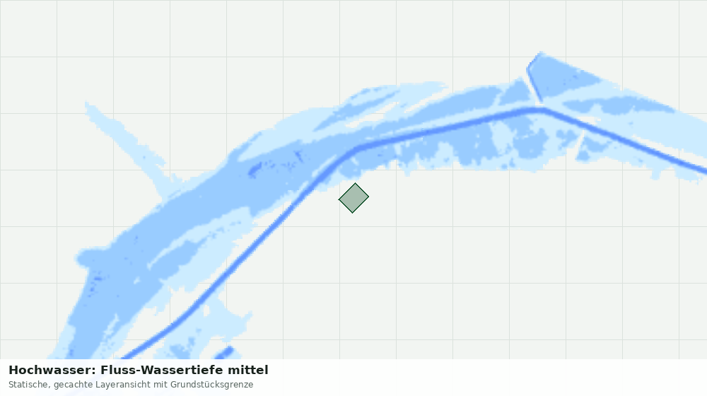 Statische Kartenansicht: Hochwasser: Fluss-Wassertiefe mittel