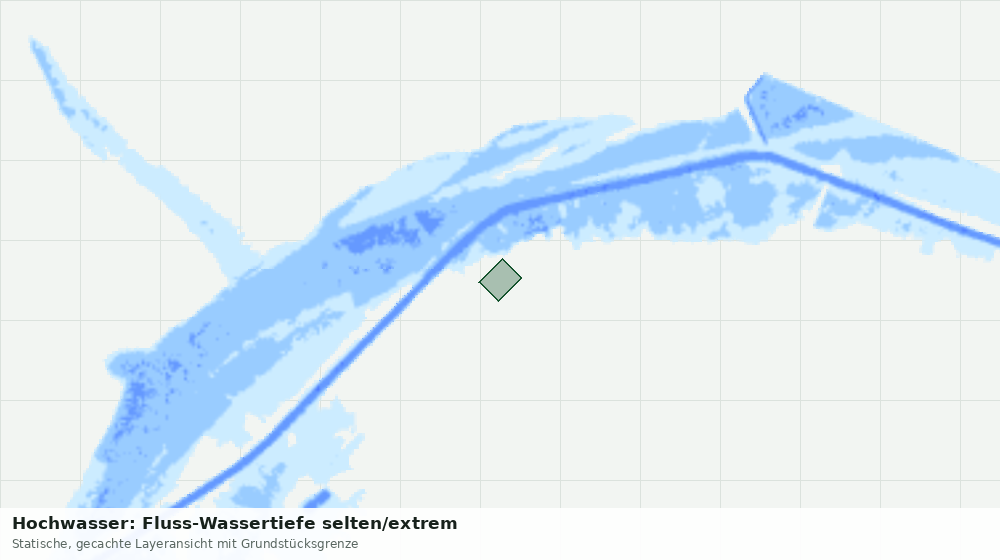 Statische Kartenansicht: Hochwasser: Fluss-Wassertiefe selten/extrem