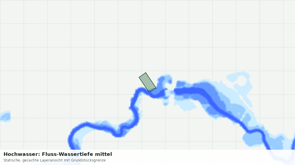 Statische Kartenansicht: Hochwasser: Fluss-Wassertiefe mittel