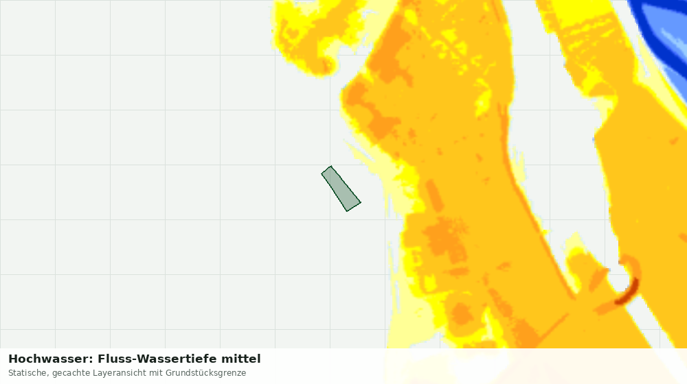 Statische Kartenansicht: Hochwasser: Fluss-Wassertiefe mittel