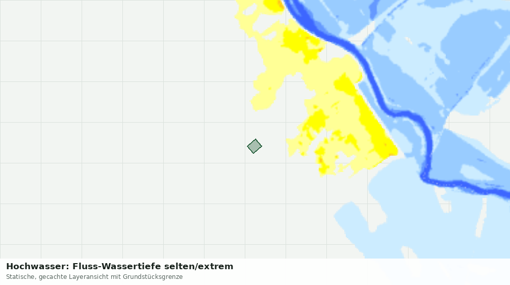 Statische Kartenansicht: Hochwasser: Fluss-Wassertiefe selten/extrem