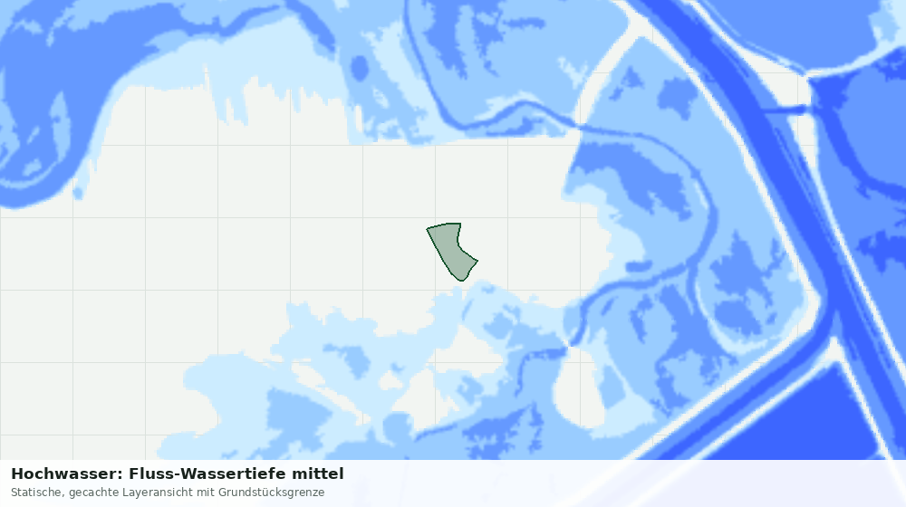 Statische Kartenansicht: Hochwasser: Fluss-Wassertiefe mittel