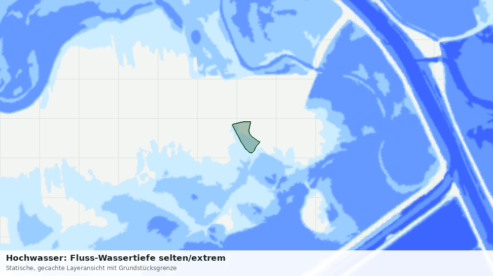 Statische Kartenansicht: Hochwasser: Fluss-Wassertiefe selten/extrem