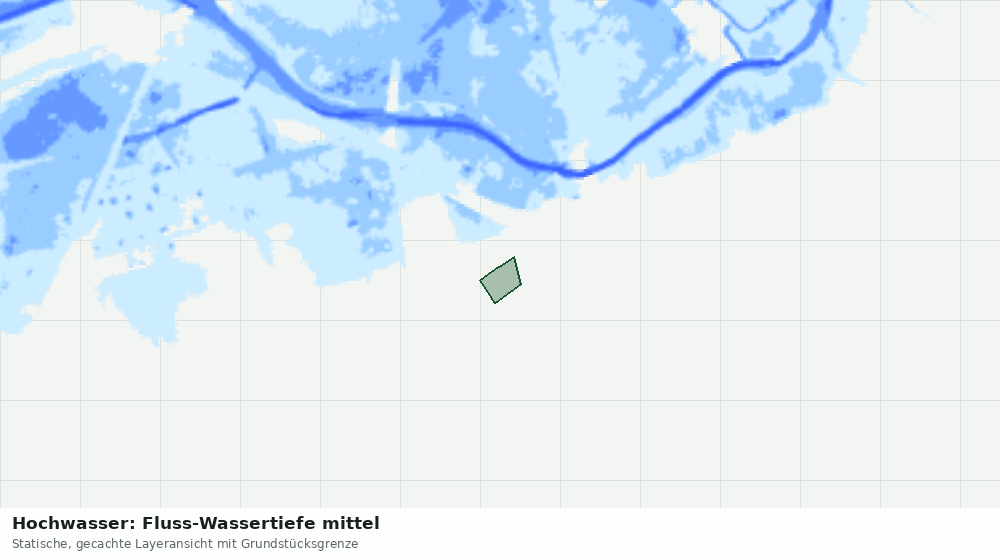 Statische Kartenansicht: Hochwasser: Fluss-Wassertiefe mittel