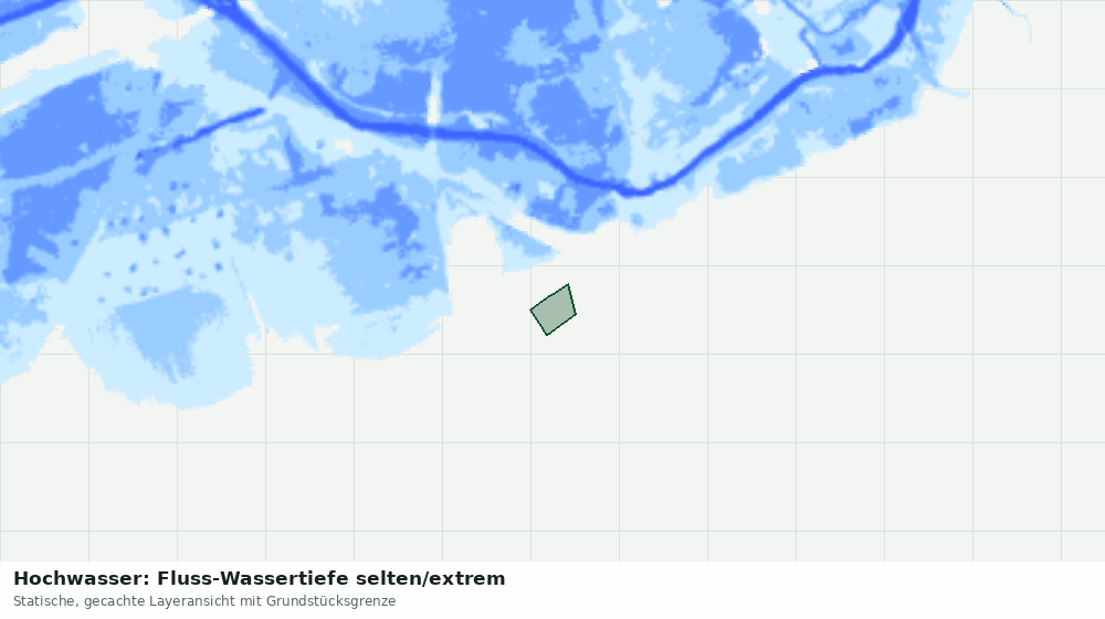Statische Kartenansicht: Hochwasser: Fluss-Wassertiefe selten/extrem