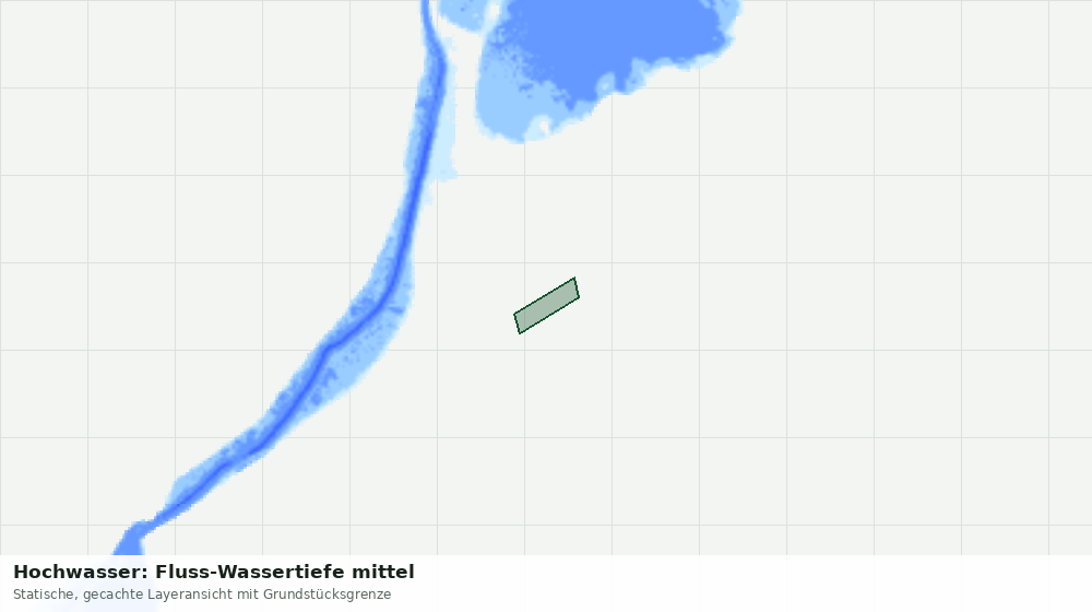 Statische Kartenansicht: Hochwasser: Fluss-Wassertiefe mittel