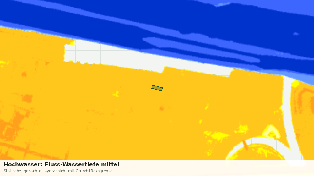 Statische Kartenansicht: Hochwasser: Fluss-Wassertiefe mittel