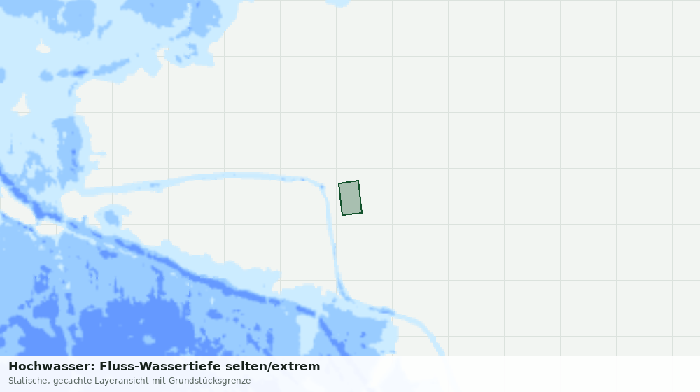 Statische Kartenansicht: Hochwasser: Fluss-Wassertiefe selten/extrem