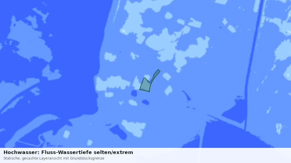 Statische Kartenansicht: Hochwasser: Fluss-Wassertiefe selten/extrem