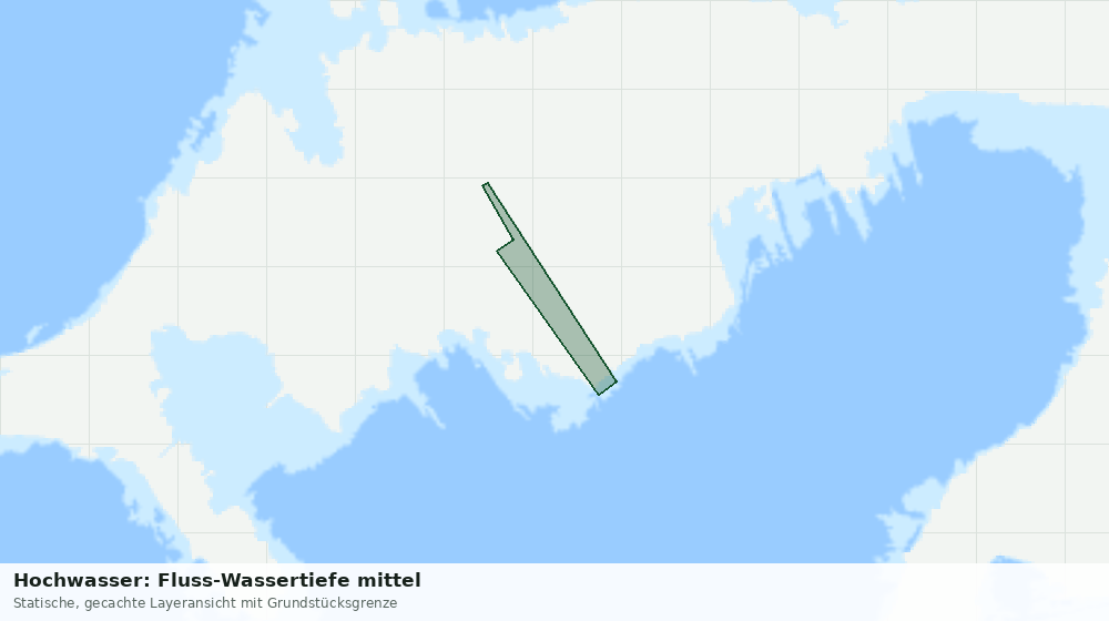 Statische Kartenansicht: Hochwasser: Fluss-Wassertiefe mittel