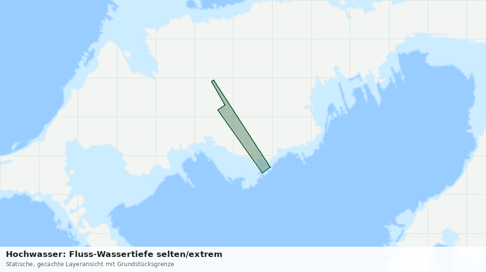 Statische Kartenansicht: Hochwasser: Fluss-Wassertiefe selten/extrem