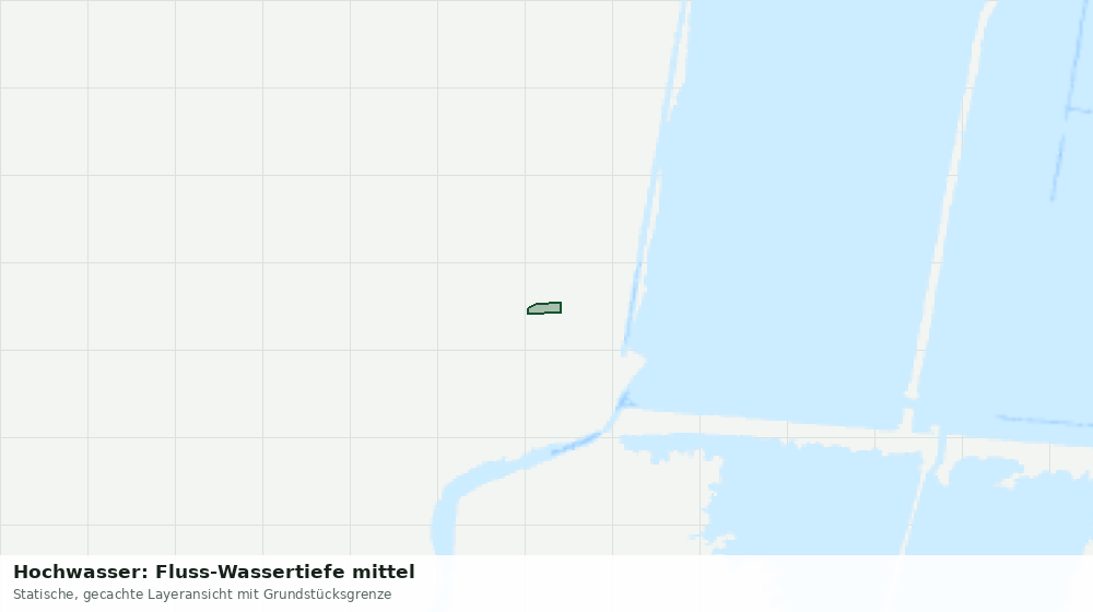 Statische Kartenansicht: Hochwasser: Fluss-Wassertiefe mittel