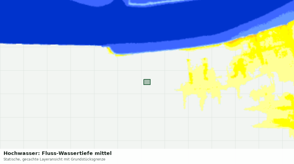 Statische Kartenansicht: Hochwasser: Fluss-Wassertiefe mittel