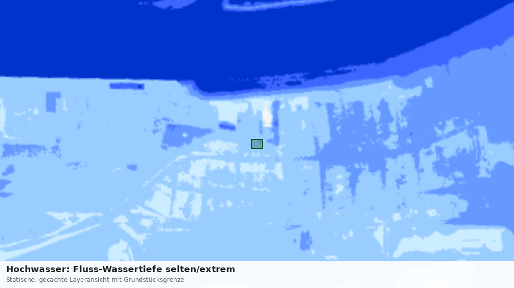 Statische Kartenansicht: Hochwasser: Fluss-Wassertiefe selten/extrem