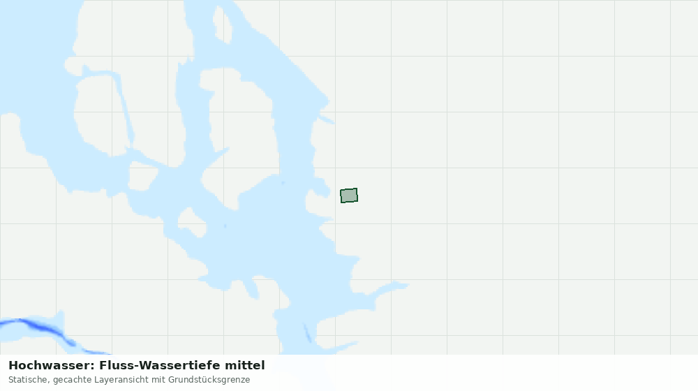 Statische Kartenansicht: Hochwasser: Fluss-Wassertiefe mittel