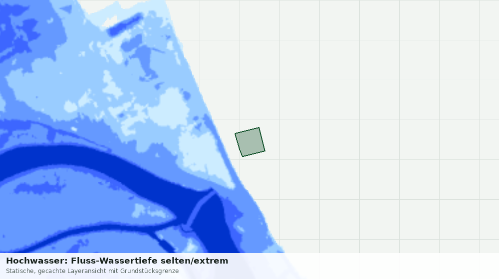 Statische Kartenansicht: Hochwasser: Fluss-Wassertiefe selten/extrem