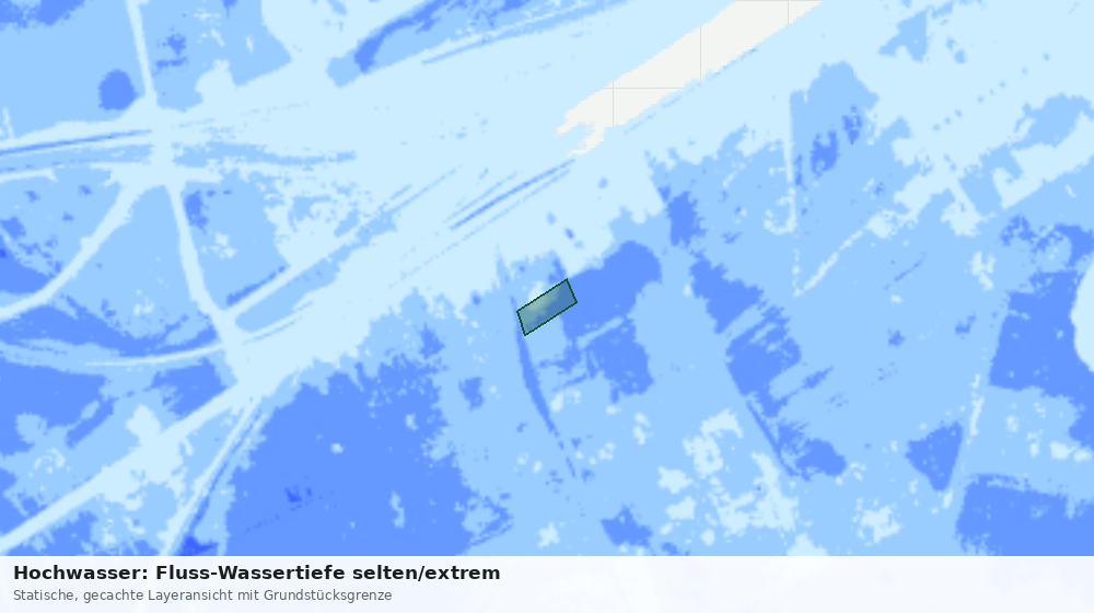 Statische Kartenansicht: Hochwasser: Fluss-Wassertiefe selten/extrem