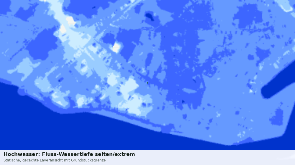 Statische Kartenansicht: Hochwasser: Fluss-Wassertiefe selten/extrem