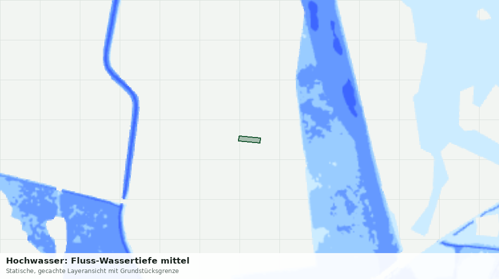 Statische Kartenansicht: Hochwasser: Fluss-Wassertiefe mittel