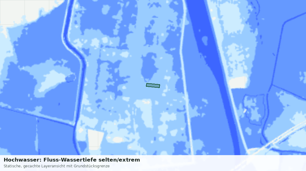Statische Kartenansicht: Hochwasser: Fluss-Wassertiefe selten/extrem